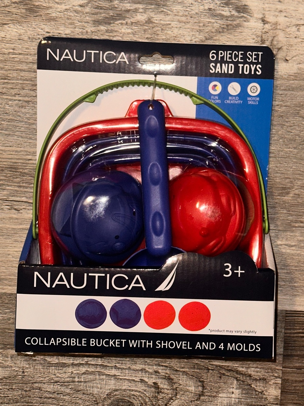 Nautica Blue and Red Kids 6-Piece Sand Toy Set